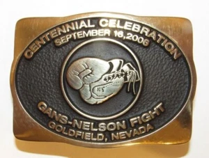 2006 Gans Nelson Boxing Match Fight Centennial Goldfield, Nevada Belt Buckle NV - Picture 1 of 2