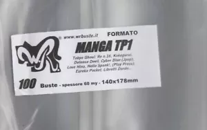 100 BUSTE WR "MANGA TP1" 140x178 mm x Tokyo Ghoul Alan Ford Doppi Defense Devil - Foto 1 di 1