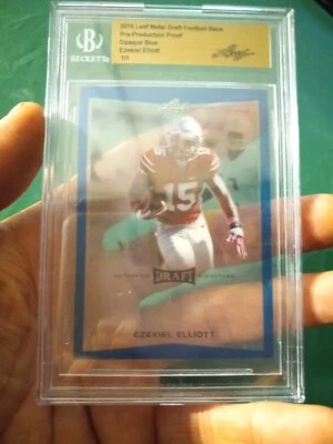 NO RESERVE!!! 2016 Opaque Blue Ezekiel Elliott 1/1 Pre-Production BGS RARE!!! - Image 1 of 4
