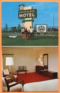 Newberry MI Green Acres Motel Postkarte ca. 1970er Jahre - Bild 1 von 4