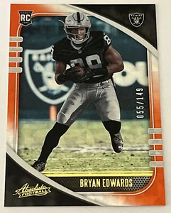 2020 Panini Absolute Bryan Edwards Orange Parallel SP RC /149 #112 Raiders. #67 - Picture 1 of 2