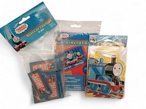 Thomas The Tank Engine Invitation Party Favour Crayons Thankyou Cards New Unused - Picture 1 of 4