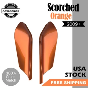 Deflector de aire de cuadro medio naranja quemado protector térmico para 09+ Harley Electra Glide - Imagen 1 de 9