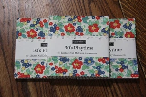 3 Moda Charm Packs, 30's Play time by Linzee Kull McCray - Picture 1 of 1