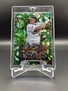 Topps 2025 cromo Nick Kurtz gemas ocultas novato RC #HG-36 Oakland Athletics SSP - Imagen 1 de 2