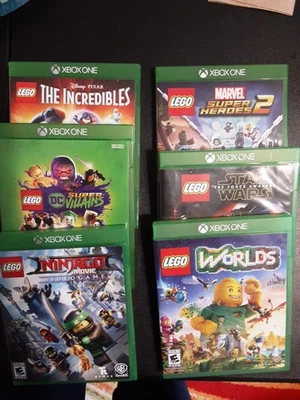 Xbox One Lego Game Bundle The Incredibles DC Super Villians Ninjano Star Wars... - Image 1 of 4