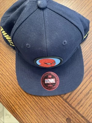 Boné de beisebol Spider-Man Marvel infantil alça azul preta vermelha - Imagem 1 de 4