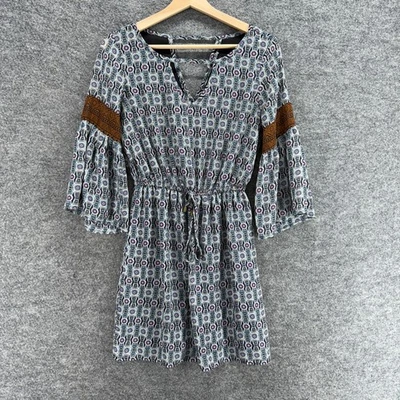 Vestido BeBop Mujer S Pequeño Gris Funda Geométrica Corto Cuello en V Manga Larga Forrado Foto 1 de 4