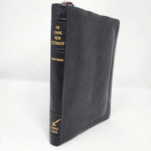 Vtg 1967 The Living New Testament Paraphrased Tyndale House Bible Black Cover - Imagen 1 de 13