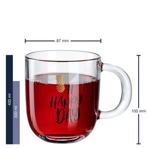Leonardo Tasse Emozione 4er-Set 400 ml Happy Glücklich Teetasse Glastasse - Bild 1 von 2