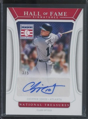 2022 Panini National Treasures Chipper Jones #HOFS-CJ Hall of Fame Auto /5 - Image 1 of 2