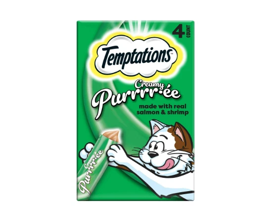 Mezclas de puré cremoso Temptations sabor medley golosinas dentales para gatos Foto 1 de 1