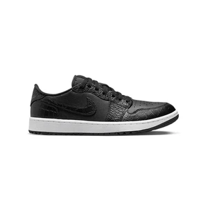 Air Jordan 1 Low Golf Retro Black Croc Taglia 40.5 EU Premium Edition Schwarz - Foto 1 di 3