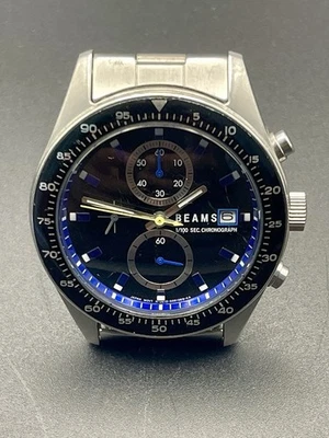 Reloj de vestir BEAMS CITIZEN cronógrafo esfera azul 1/100 seg Foto 1 de 4