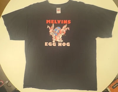 Винтажная оригинальная футболка 2000-х годов Y2K MELVINSEGGNOG ~ XL ~ ЧЕРНЫЙ ~ РЕКА ТЕННЕССИ ~ EX ~ НИРВАНА ~ ДУМ - Изображение 1 из 4