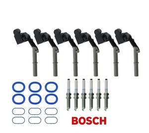 OEM Ignition Tune-Up 6 Bosch Spark Plug Coil Kit For C207 W212 W166 E350 3.5 V6 - Picture 1 of 1