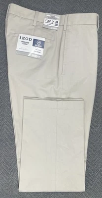 IZOD Men's Slim Fit Madison 34x30 Chino Pants Warm Pearl Fit as advertised NWT - Image 1 of 4