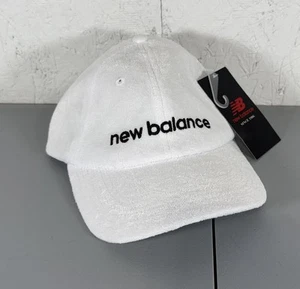 Cappello classico New Balance NB adulto taglia unica bianco spugna regolabile 6 pannelli - Foto 1 di 4