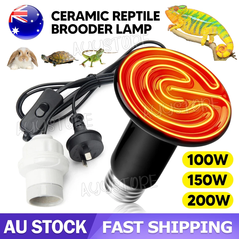 Infrared Ceramic Heat Lamp Bulb With Holder For Reptile Pet Chicken Brooder - image 1 of 4