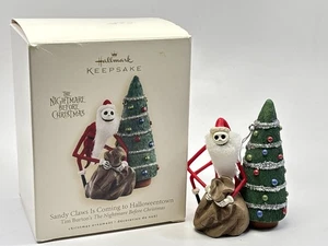 Hallmark Ornament SANDY CLAWS COMING TO HALLOWEENTOWN Nightmare Before Christmas - Picture 1 of 8