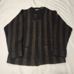 Vintage Buchstaben Opa Papa Herren Strickjacke Pullover Größe Large S Wolle - Bild 1 von 7