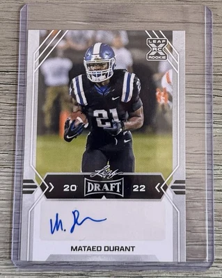 2022 Leaf Draft #BA-MD1 Mataeo Durant Auto Duke & Steelers - Image 1 of 2