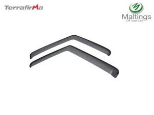 LANDROVER DEFENDER WIND DEFLECTORS TERRAFIRMA WIND DEFLECTORS 83-16 TF666 FRONT - Picture 1 of 1