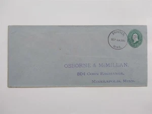 Minnesota: Brouten 1891 2c copertina formato legale, viola annullo a Minneapolis - Foto 1 di 2