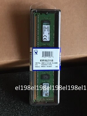 Kingston 8GB(1x8GB,1.35V) KVR16LE11/8 DDR3L-1600 ECC/Unbuff Server *tested*MORE* - Image 1 of 4