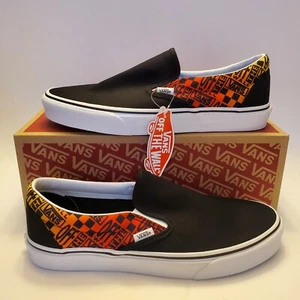 Raro Vans Logo Flame Clásico Sin Cordones Colorido Para Hombre Talla 10.5 Cómodo Zapato de Patín - Imagen 1 de 12