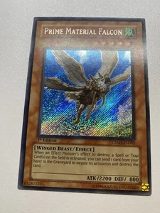 Yugioh Prime Material Falcon Secret Rare 1st Edition CRMS-EN082 HP - Picture 1 of 24