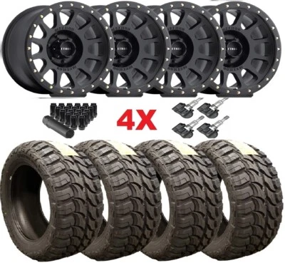 17 METHOD NV MR305 BLACK WHEELS RIMS TIRES 33 12.50 17 MUD MT TERRAIN Foto 1 de 4