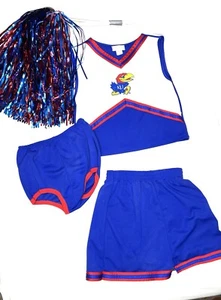KU Jayhawks 3-teiliges Cheerleader-Set, Mädchen Größe XL, 14/16 - Bild 1 von 7