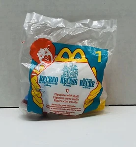 1998 Recess TJ Figurine With Ball #1 Mcdonalds Toy Vintage Happy Meal Disney - Picture 1 of 2
