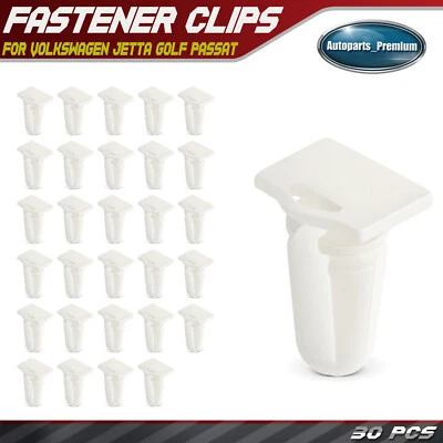 30Pcs 10mm Nylon Door Trim & Scuff Plate Moulding Retainer Clips for VW Jetta - Image 1 of 4