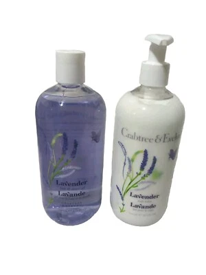 Crabtree & Evelyn Lavender Bath & Shower Gel + Body Lotion 2-Pc Set – 16.9 oz Ea - Image 1 of 4