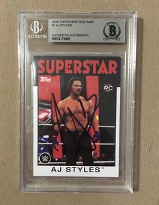 AJ Styles Signed WWE Slabbed Topps Card. Raw. Smackdown. Beckett COA. - Picture 1 of 1