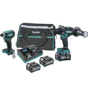 Makita GT200D-BL4025 40V max XGT BL Li-Ion 1/2" 2-Tool Combo Kit (2.5 Ah) New - Picture 1 of 20