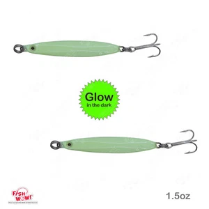 2pcs Glow 1.5oz Colt Sniper jig 42g Fishing Vertical 3561D-DT MUSTAD Hook NEW - Picture 1 of 8
