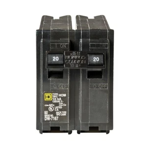 20 Amp 2-Pole Circuit Breaker Residential Single Phase Commercial Electric Panel - Picture 1 of 12