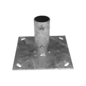 GROUND PLATE (9" x 9") for 2" (inch) Satellite Dish Mast/Mount PATIO BASE - Picture 1 of 1