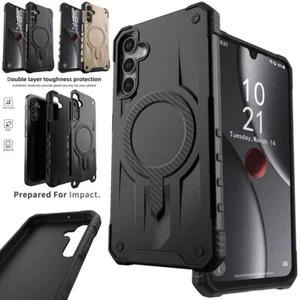 For Samsung Galaxy A15 5G Shockproof Hybrid Dual Layer Magnetic Case Phone Cover - Picture 1 of 29