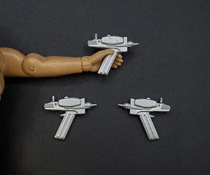 3 CUSTOM MEGO STAR TREK PHASER lot for 8" 1:9 scale FIGURE (M99) - Picture 1 of 1