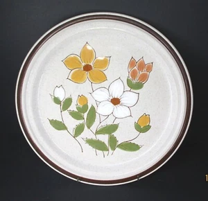 Acsons Stoneware Persimmon Dinner Plate 8646 Silver Artistry 10 5/8" Floral - Imagen 1 de 3