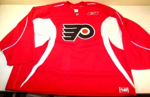 PHILADELPHIA FLYERS NHL PRACTICE Worn RED Jersey RILEY COTE #32 PRO SIZE 58 AUTO - Picture 1 of 11