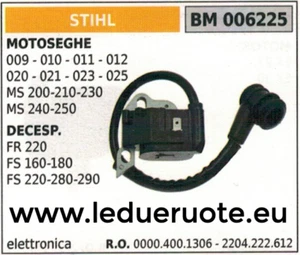 2204222612 BOBINA ELETTRONICA MOTOSEGA STIHL 009 010 011 012 020 021 023 025 - Foto 1 di 1