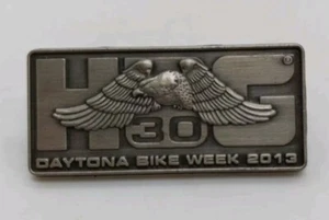 Harley Davidson HOG 30 Year Anniversary Eagle Wing Sturgis 2013 Pewter Pin - Picture 1 of 3