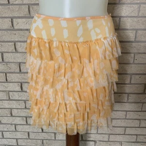 Vintage Banana Republic Woman’s Silk Lined Raw Edge Tiered Skirt Size 10 - Picture 1 of 11