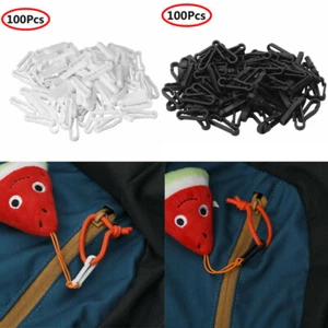 100 ganci clip a scatto in plastica mini moschettone fibbia zaino Paracord cinghie borsa - Foto 1 di 24