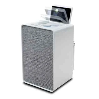 Pure Evoke Spot Cotton White DAB+/FM/Internet Radio & Bluetooth Speaker in White - Image 1 of 4